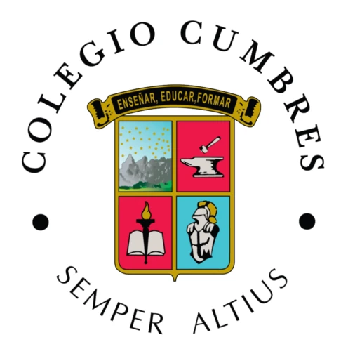 Escudo del Colegio Cumbres: Enseñar, educar, formar. Semper Altius